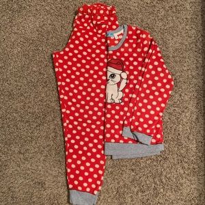 Fuzzy Polka Dot Pajamas